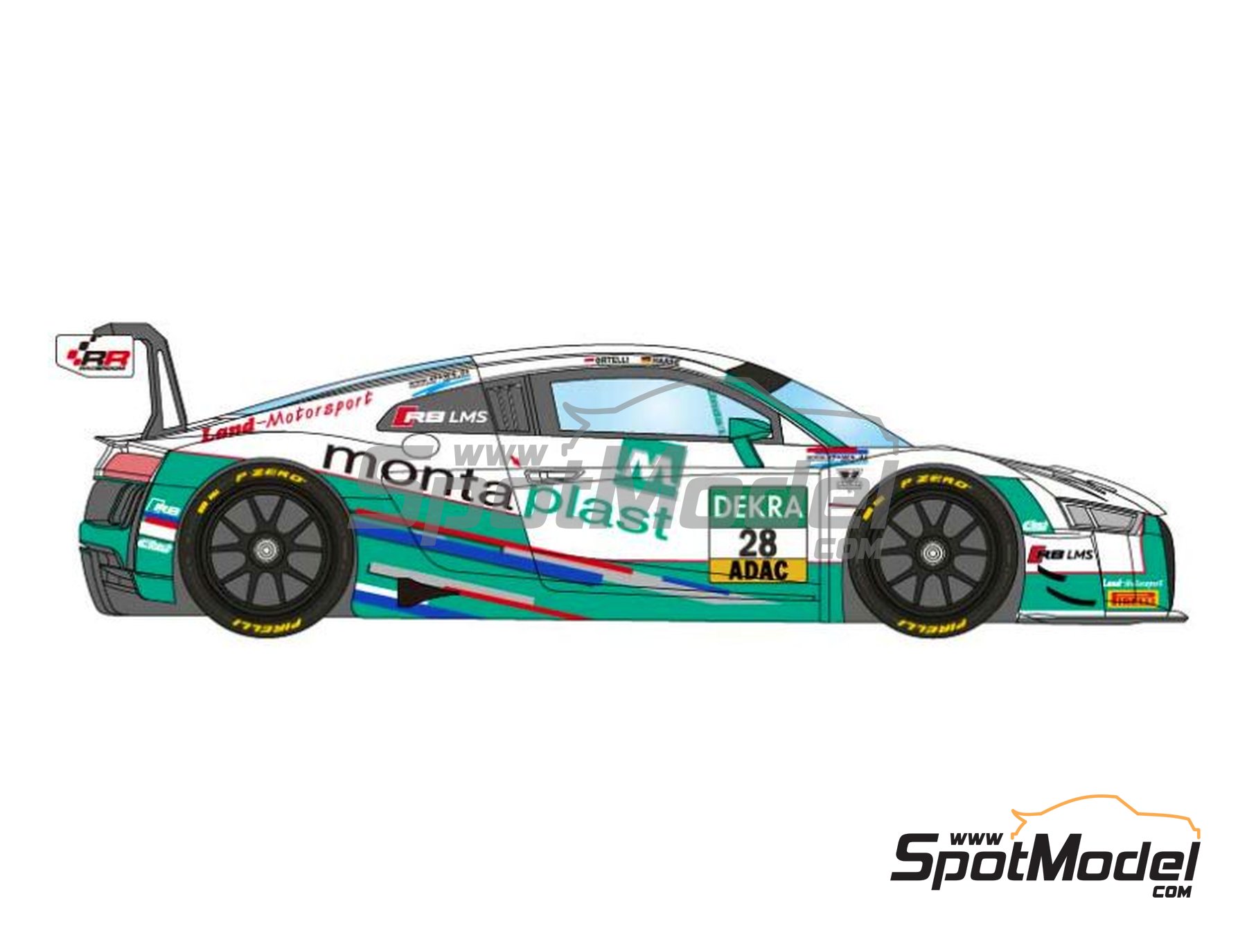 LB Production LB24028: Marking / livery 1/24 scale - Audi R8
